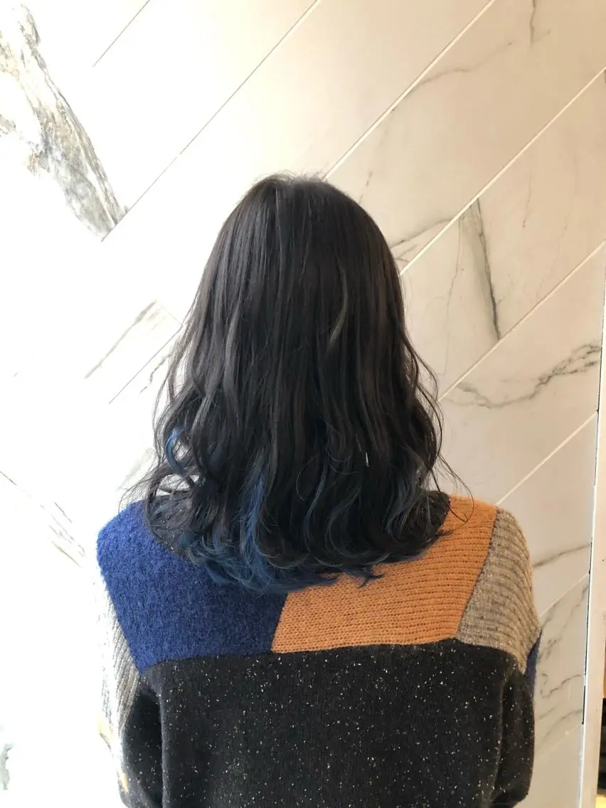 セミロング カラー ヘアアレンジ セミロングパーマ アディクシーカラー ブリーチ ブルーカラー 透明感カラー カット 縮毛矯正 トリートメント ✨似合うのその先へ✨ 田中延和のヘアスタイル