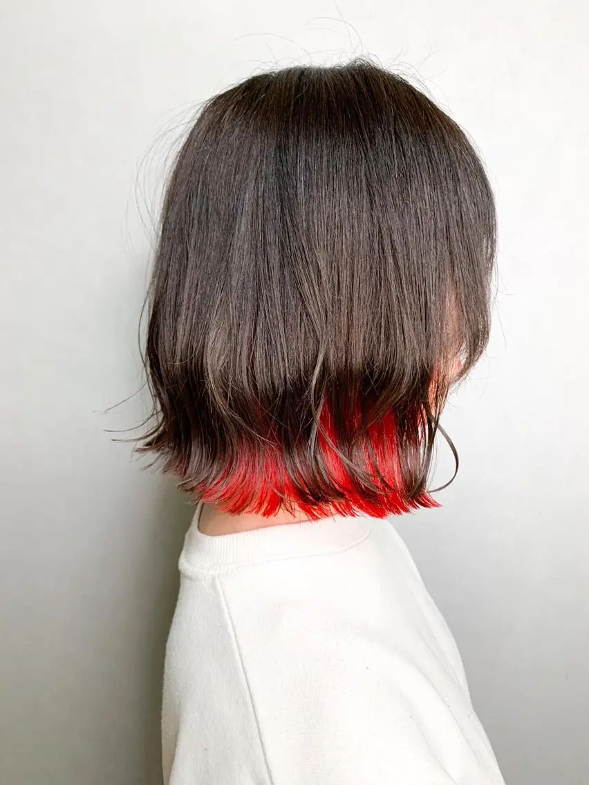 ショート カラー レッドカラー ヘアカラー 🌈 DAIKI 🌈のヘアスタイル
