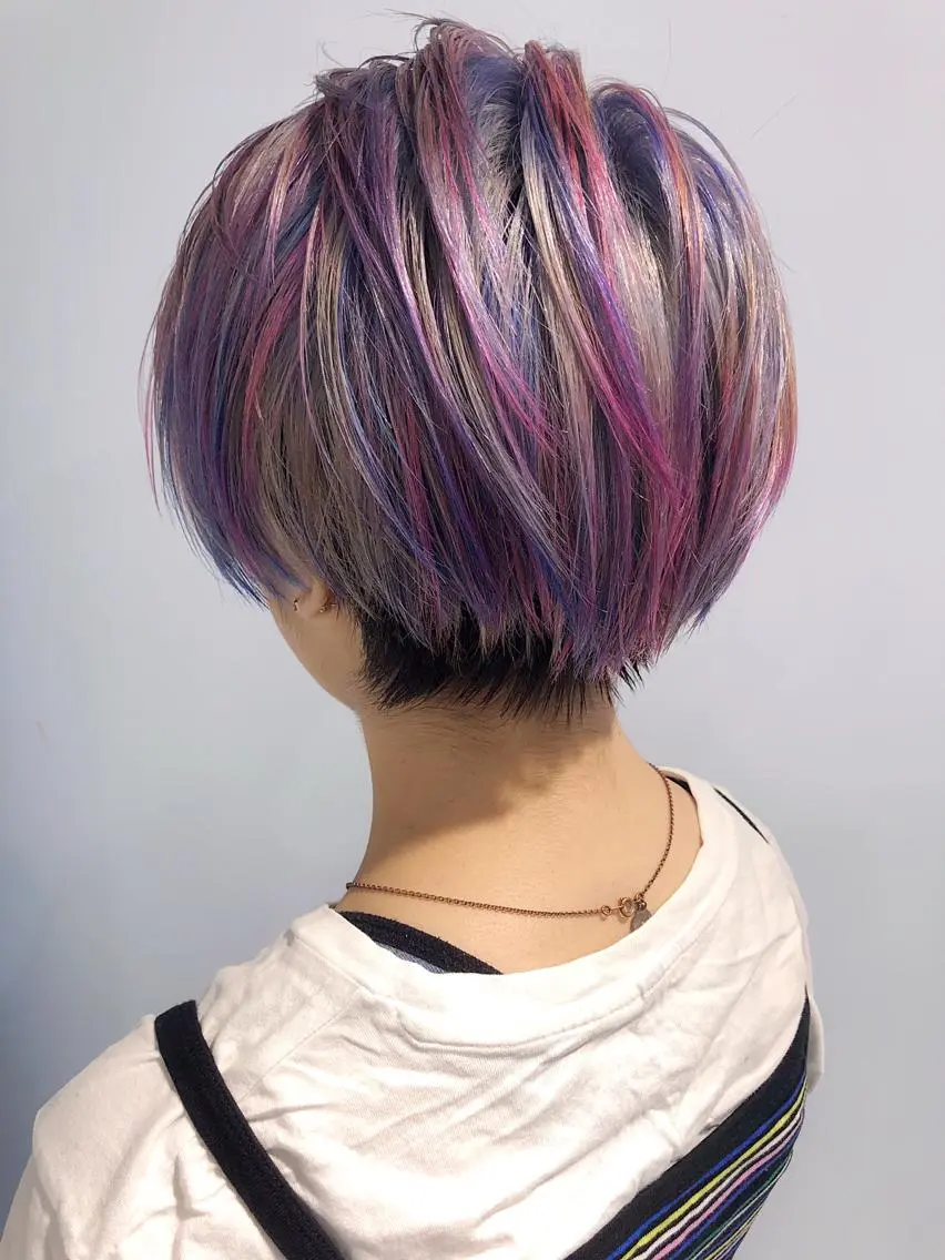 ショート カラー カット ヘアカラー トリートメント 【痛くないブリーチ】 野村友大のヘアスタイル