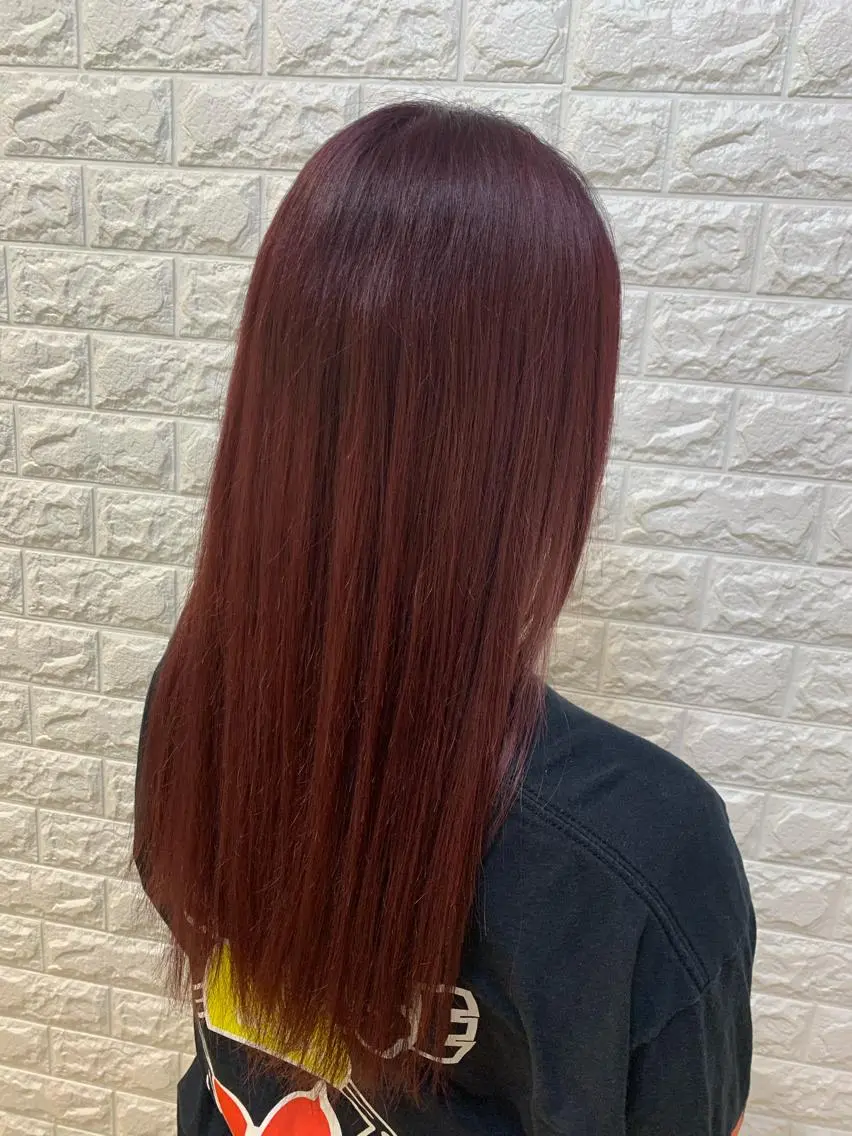 ロング カラー ヘアカラー トリートメント 福森 みずきのヘアスタイル