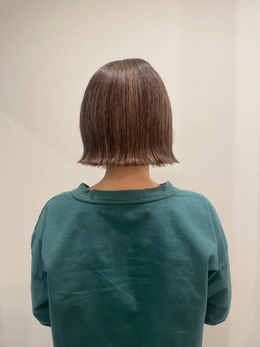 ミディアム カラー ヘアカラー 渋谷 留菜のヘアスタイル