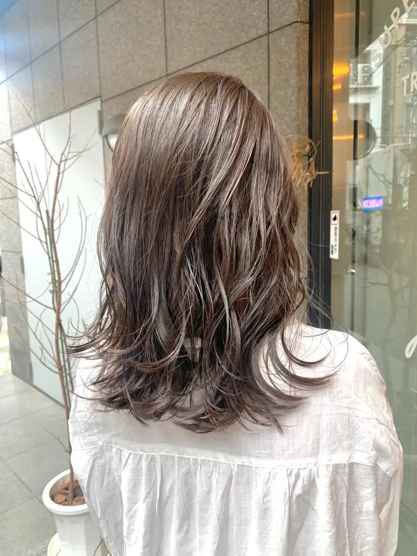 セミロング カラー カット ヘアカラー 酸性ストレート/ブリ ーチなし/中村 匠のヘアスタイル