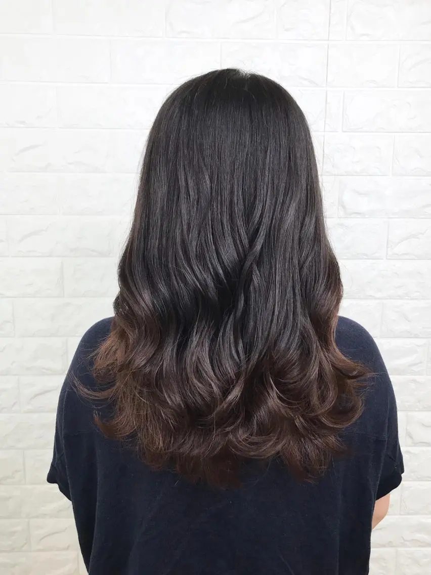 セミロング カラー 髪質改善縮毛矯正 美容師✂️山崎竜二のヘアスタイル