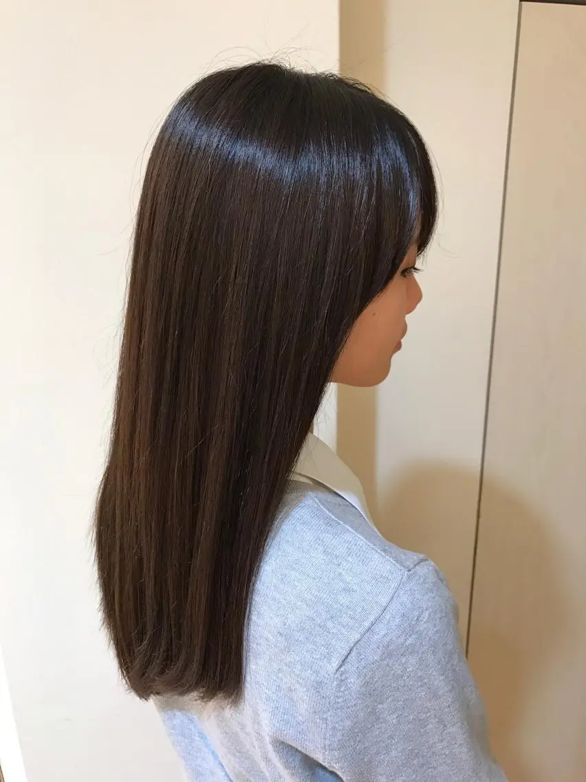 ミディアム セミロング ロング カラー ベージュカラー タジマ ヤスヒサのヘアスタイル