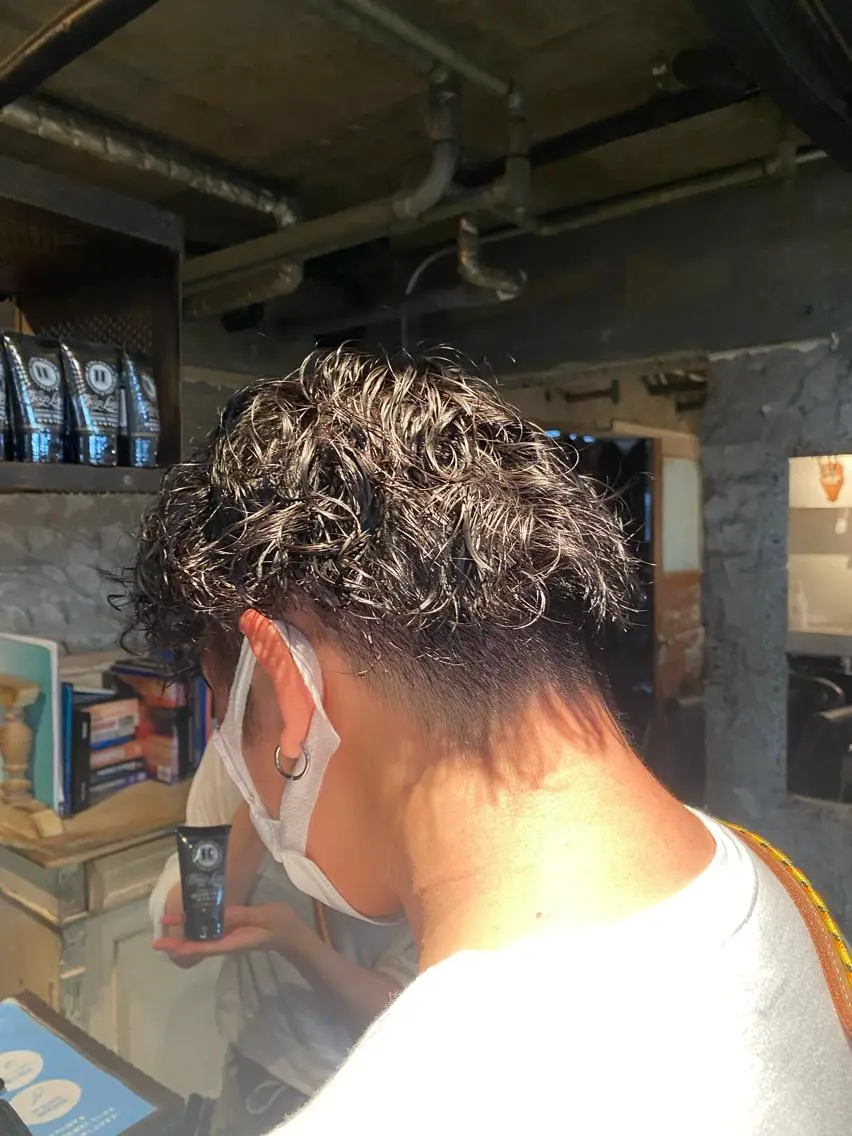 ミディアム パーマ メンズ ミディアムパーマ メンズパーマ お任せヘア☘️☘️ 及川渚のヘアスタイル