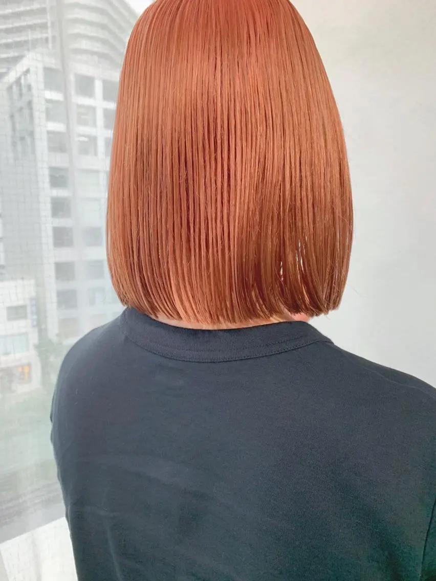 ミディアム カラー ボブパーマコテ巻き風 パーマNo1深江秀平のヘアスタイル