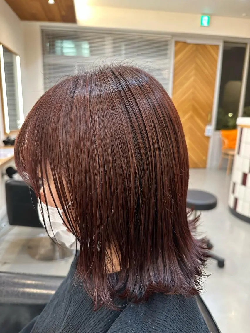 ミディアム 加藤 利奈のヘアスタイル