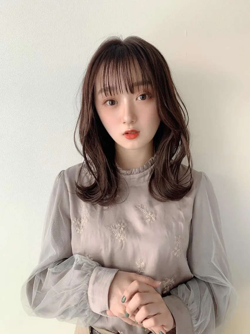 ミディアム カラー カット ヘアカラー なりたいが叶う ながしまじゅんきのヘアスタイル
