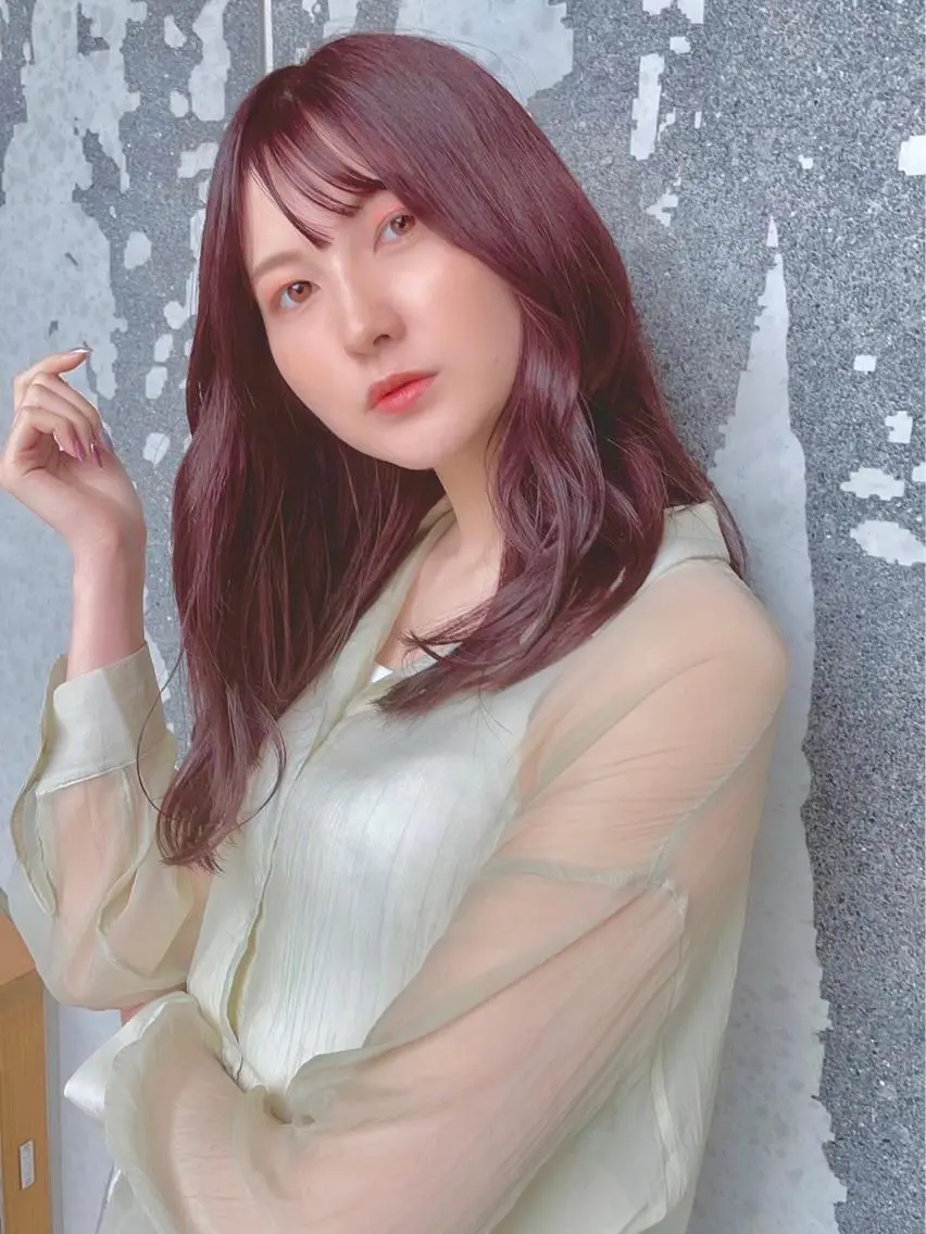 ロング カラー パーマ ヘアアレンジ 【公式】amble luxe池袋東口🩷のヘアスタイル