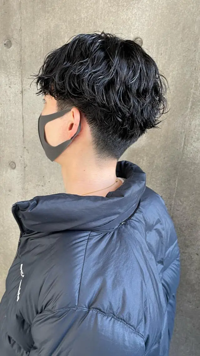 パーマ メンズ もりたみかこ 美容師お休み中のヘアスタイル
