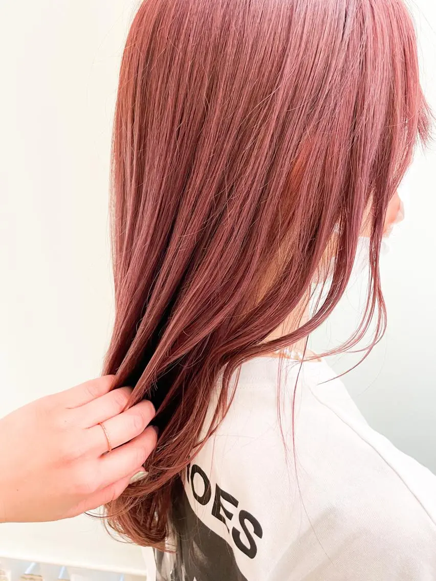 ロング カラー ピンクカラー ✨カラー支持No.1 🧸ワキ カナコ🧸のヘアスタイル
