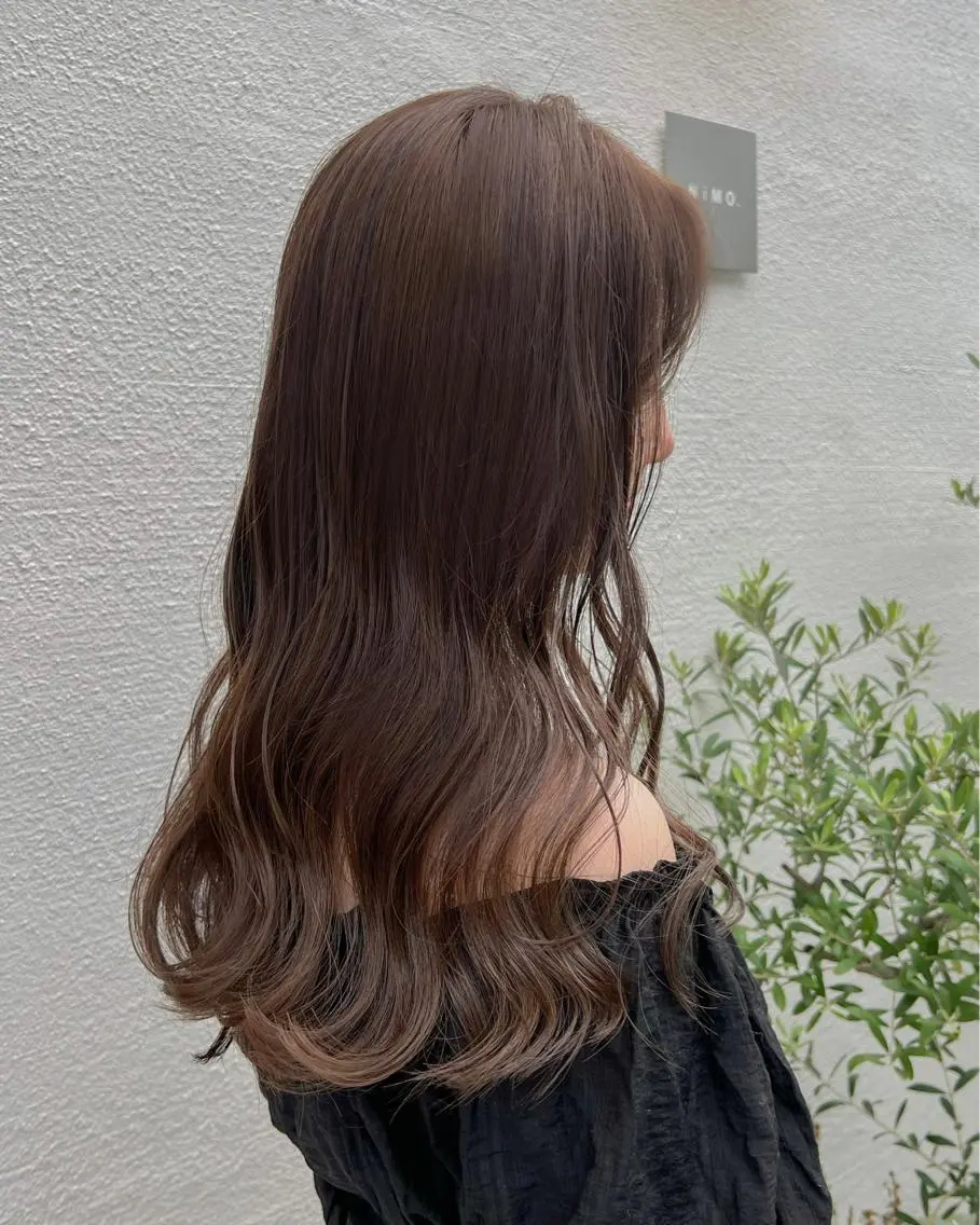 ロング カラー ベージュカラー ブリーチ ヘーゼル ブリーチなしカラー カット ヘアカラー トリートメント 透明感/縮毛/ボブ CHIHIROのヘアスタイル