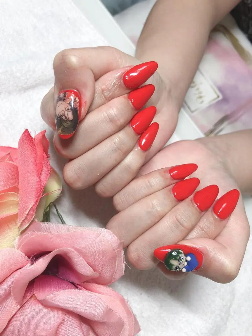 ミディアム ネイル ハンドネイル 《LB》ラブリエ Nail&eyeのマツエク・マツパデザイン