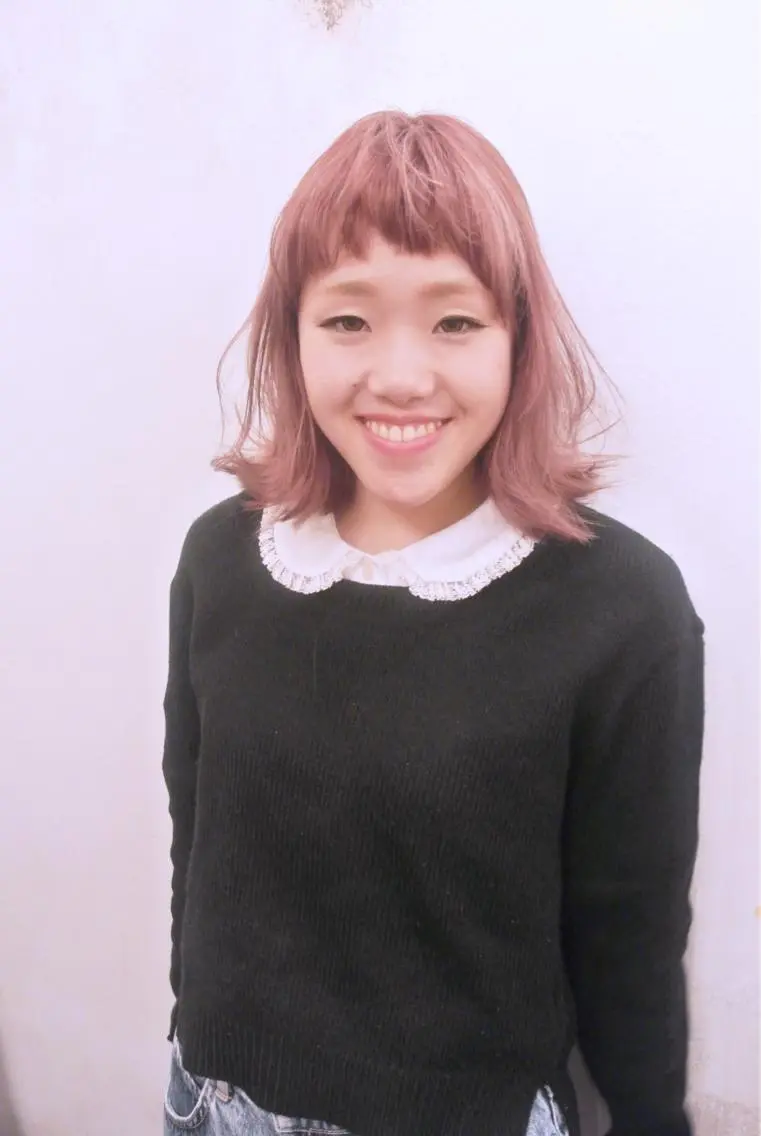 ミディアム カラー 外国人風カラー ヘアカラー トリートメント marie-anne 浜松元目店のヘアスタイル