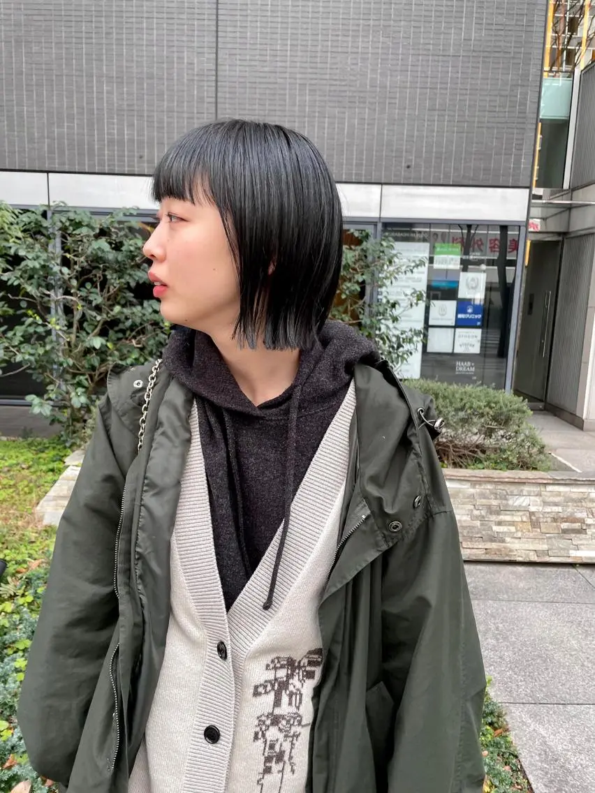ミディアム カラー パーマ ヘアアレンジ メンズ キッズ ネイル マツエク・マツパ アイブロウ グレージュ tatsumi/ボブ ウルフ/レイヤーのヘアスタイル