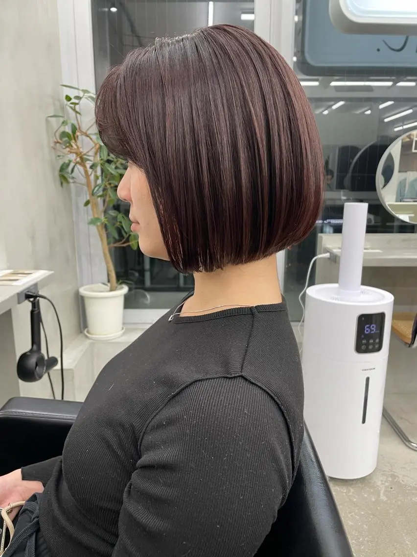 ショート カラー カット ヘアカラー トリートメント 👑ボブはお任せ ミヤノ👑のヘアスタイル