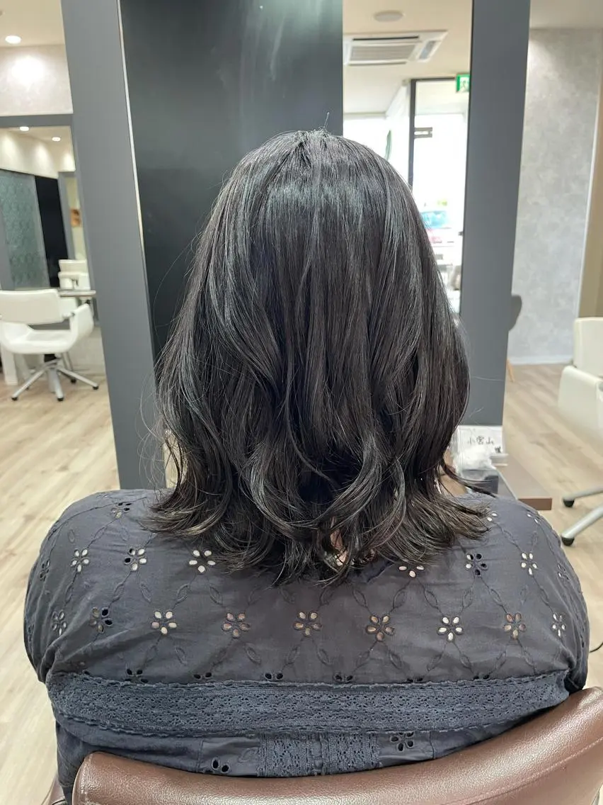 ミディアム ハイライト たなか りなのヘアスタイル