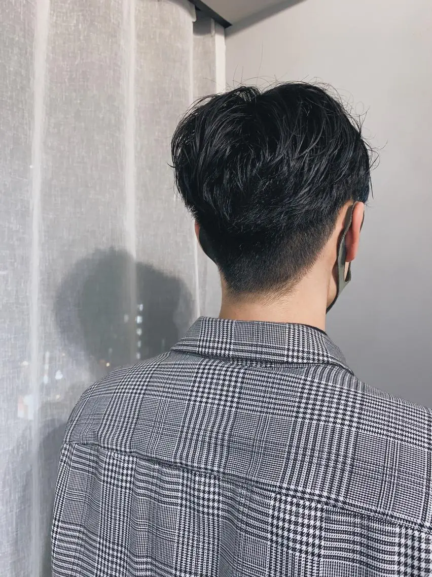 ショート カラー メンズ ボブパーマコテ巻き風 パーマNo1深江秀平のヘアスタイル