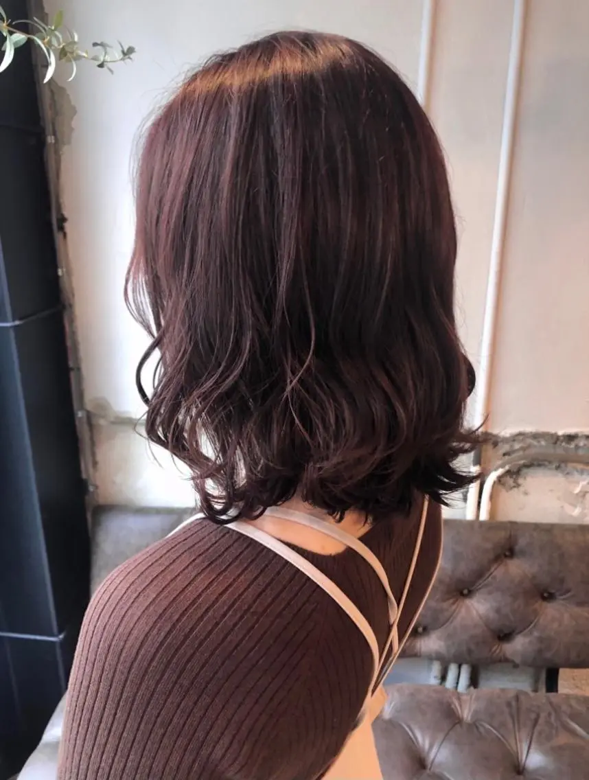 ミディアム ヘアカラー トリートメント ✨色持ちの良い艶 カラー✨蟹江真世のヘアスタイル