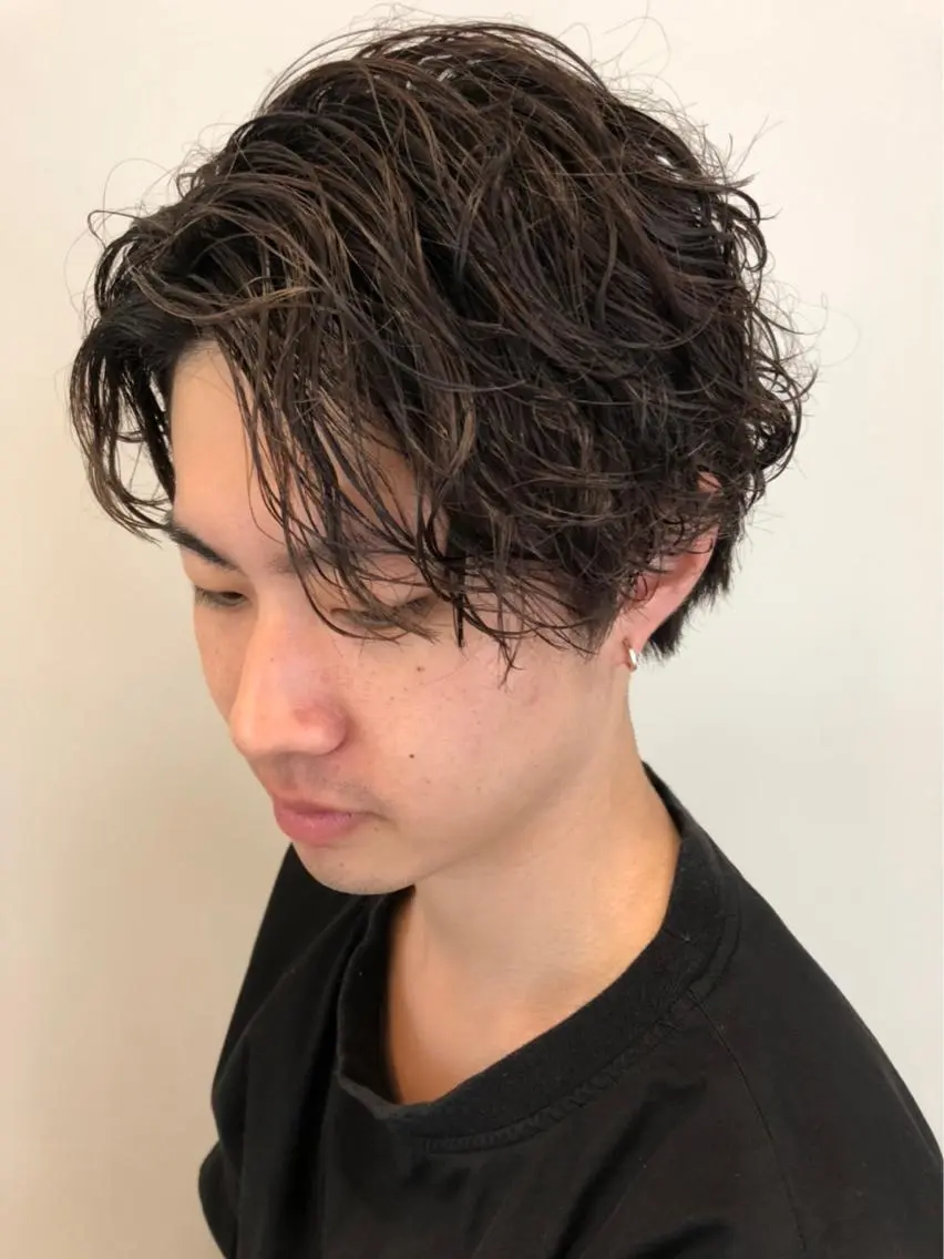 メンズ 🍋透け感カラー🍃 オリーブ🍐Kahoのヘアスタイル