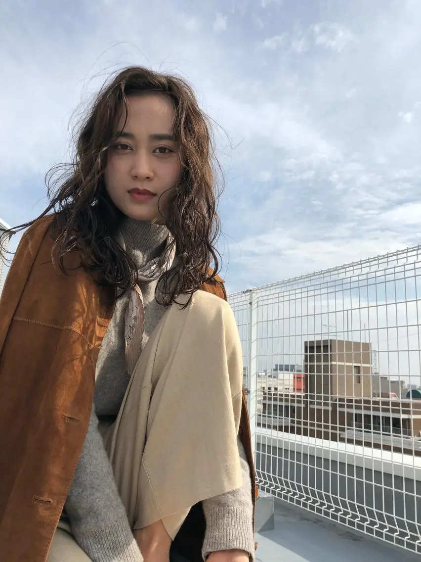 セミロング パーマ セミロングパーマ カット パーマ トリートメント kazuki iconのヘアスタイル