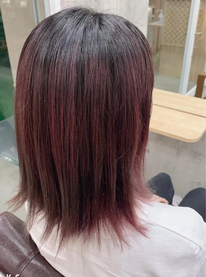 ミディアム カラー バレイヤージュ ブリーチ ダブルカラー グラデーションカラー ハイライトカラー ヘアカラー hair salon mementoのヘアスタイル
