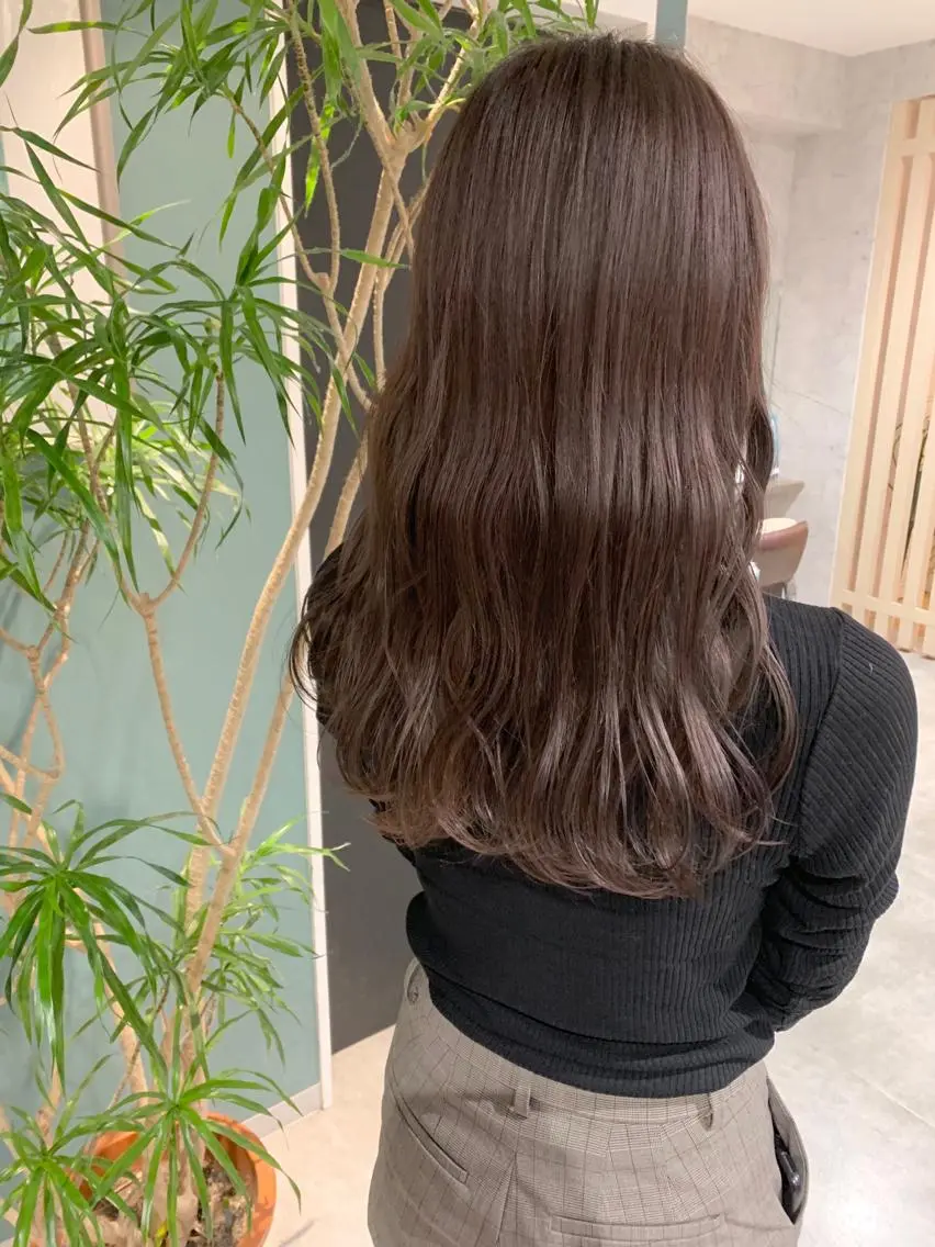 ロング カラー カット ヘアカラー トリートメント 髪質改善will hairdesignのヘアスタイル