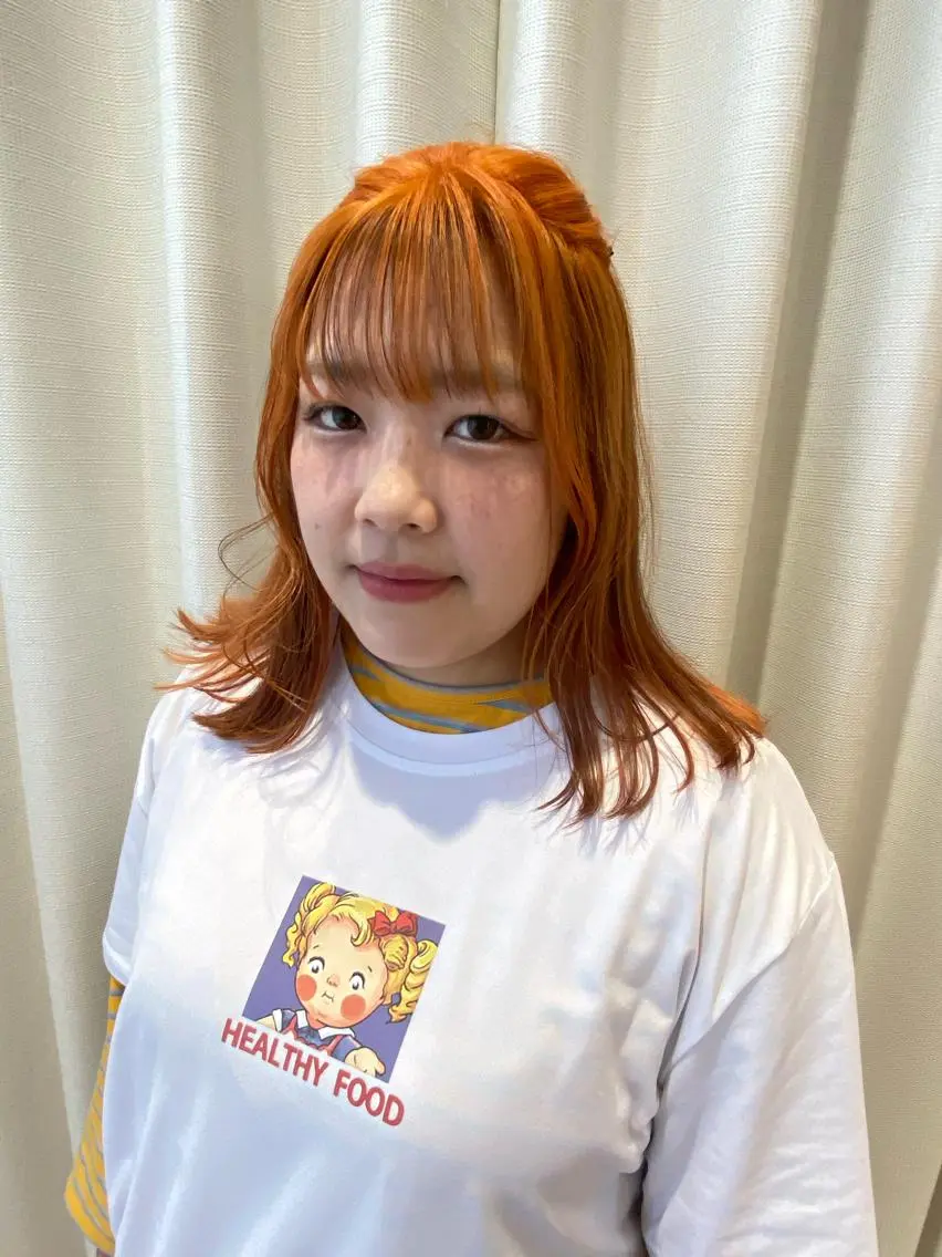 ミディアム カラー インナーカラー 増井 彩乃のヘアスタイル