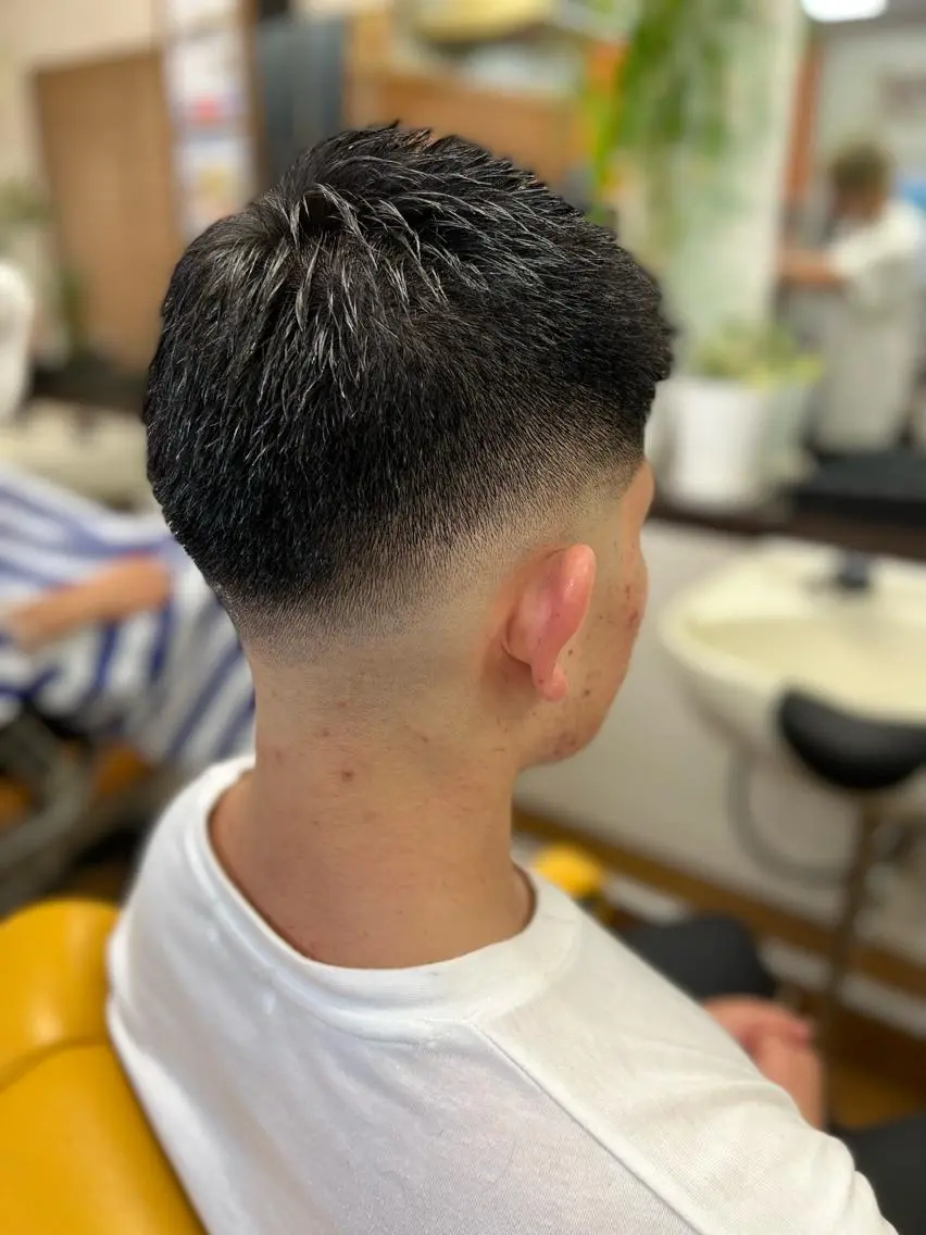 ショート メンズ フェードカット スキンフェード パーマ/フェード/新 宿/アイパー/上田のヘアスタイル