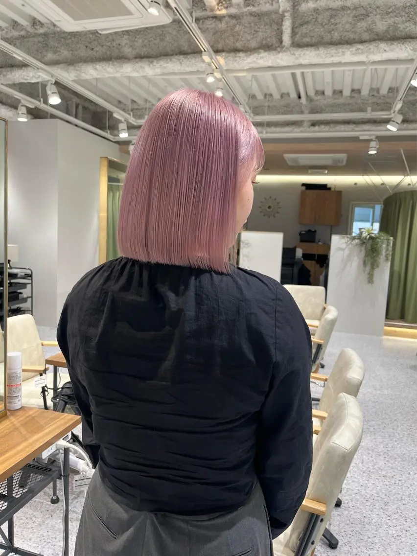 ショート カラー ピンクカラー ヘアセット🎀パーマ Tsubasaのヘアスタイル