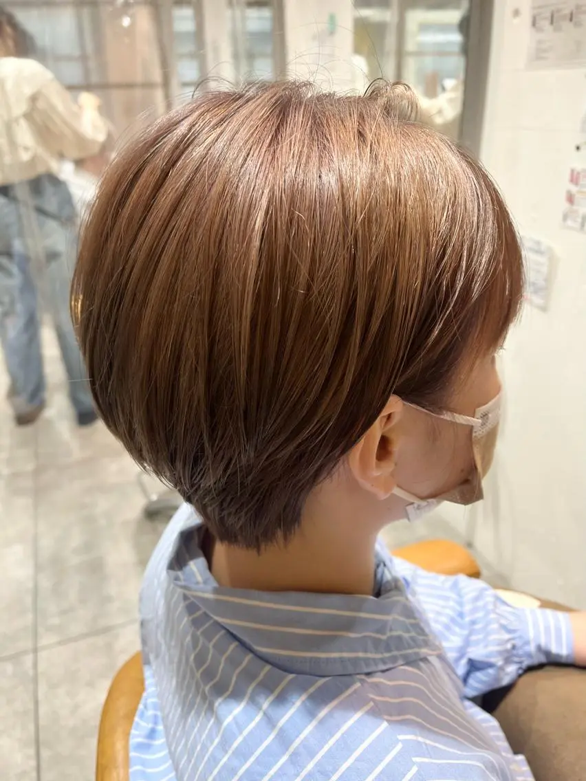 ショート カラー 丸みショート ショートヘア 田辺 黎花のヘアスタイル