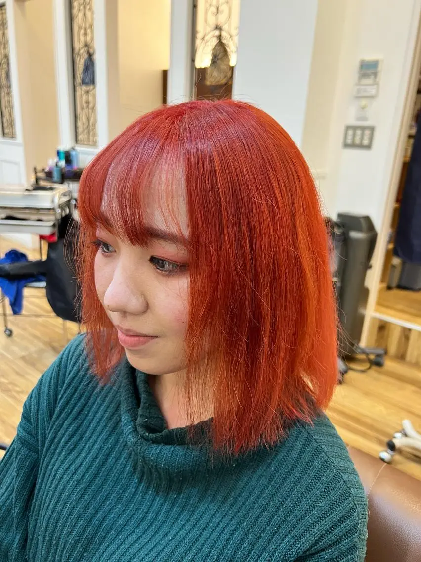 ミディアム 🐰ハイトーンカラー 畠山 渡🐰のヘアスタイル