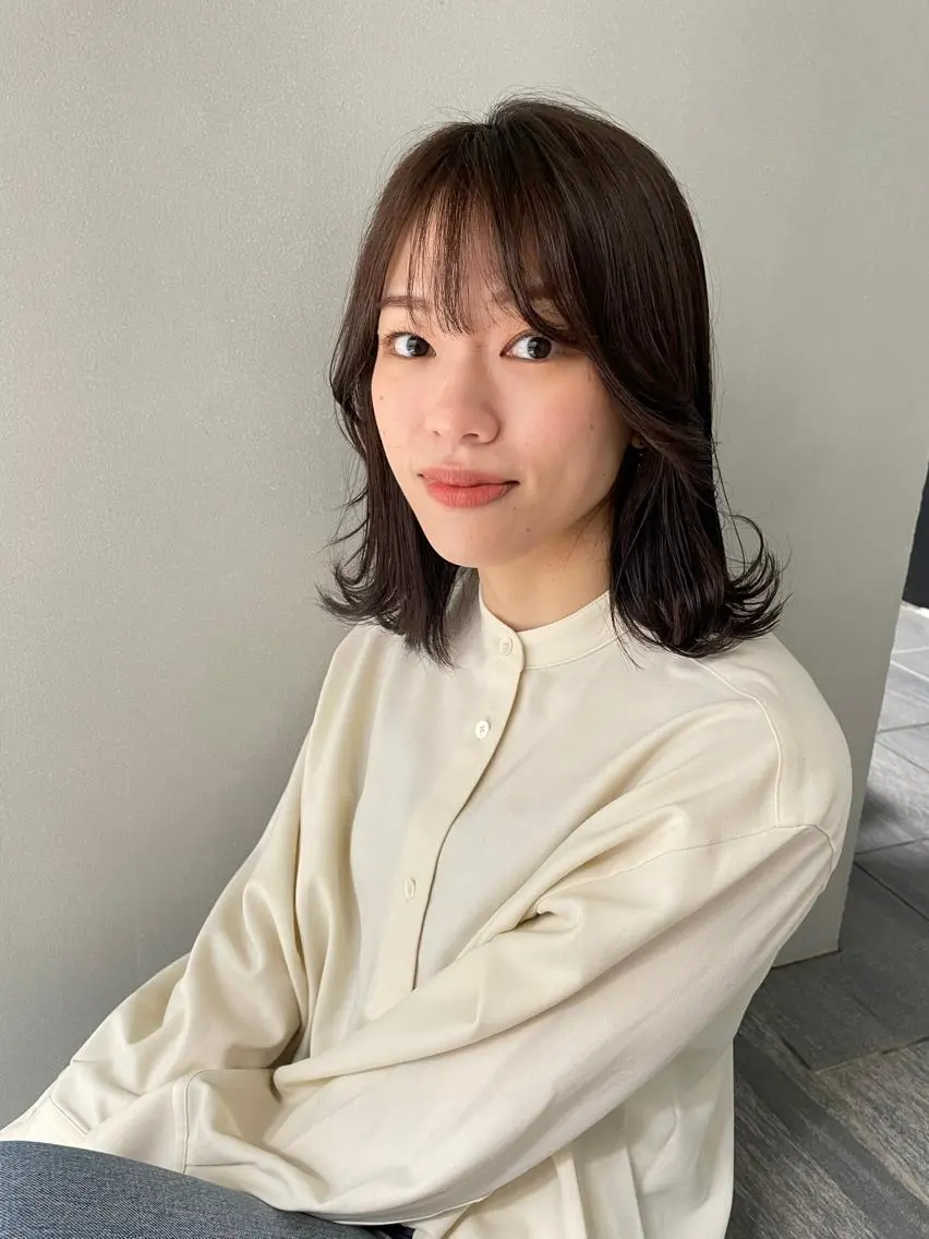 ミディアム カラー ツヤ美髪💐 髪質改善/高山愛来のヘアスタイル