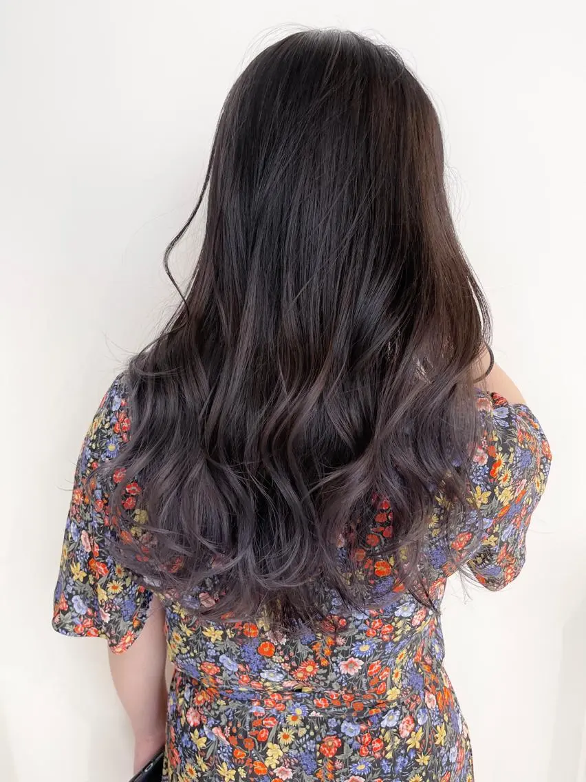 セミロング カラー パーマ ヘアアレンジ 【公式】amble luxe池袋東口🩷のヘアスタイル