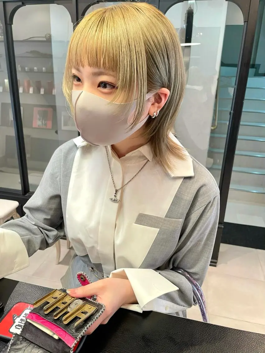 ミディアム ヘアカラー 中澤 美緒のヘアスタイル