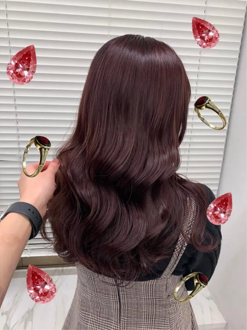 セミロング カラー パーマ ヘアアレンジ メンズ キッズ 上品＆韓国風 🥀海心🥀のヘアスタイル