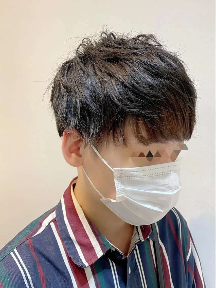 ショート カラー パーマ メンズ メンズバレイヤージュ メンズブリーチ メンズハイライト メンズハイトーン メンズインナーカラー カット ヘッドスパ ♡オシャ髪♡AI ✂️newi町田のヘアスタイル