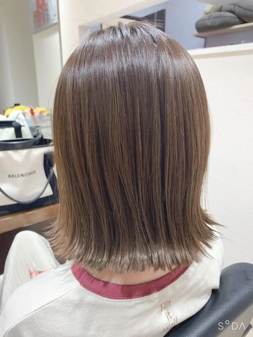 ミディアム カット ヘアカラー トリートメント 野澤 宏弥のヘアスタイル