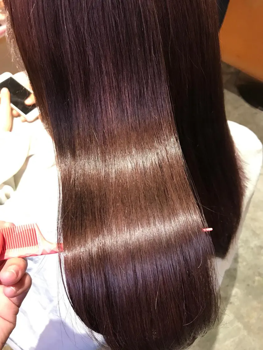 ロング カラー カット ヘアカラー トリートメント 髪質改善×矯正🫧 韓国ヘアasamiのヘアスタイル