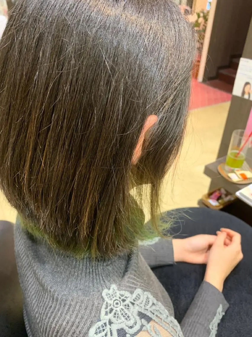 ミディアム カット ヘアカラー トリートメント 石沢 知康のヘアスタイル