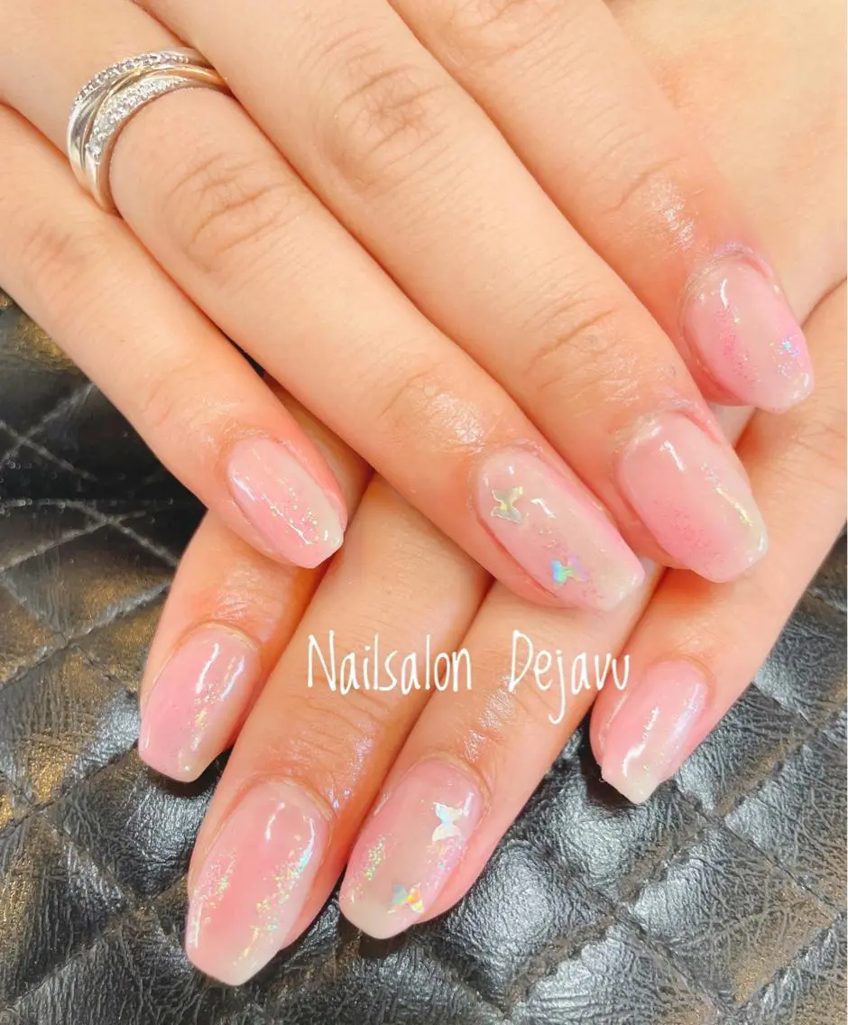 ネイル アートネイル クリアネイル ジェルネイル 春ネイル ハンドネイル Nailsalon Dejavuのネイルデザイン