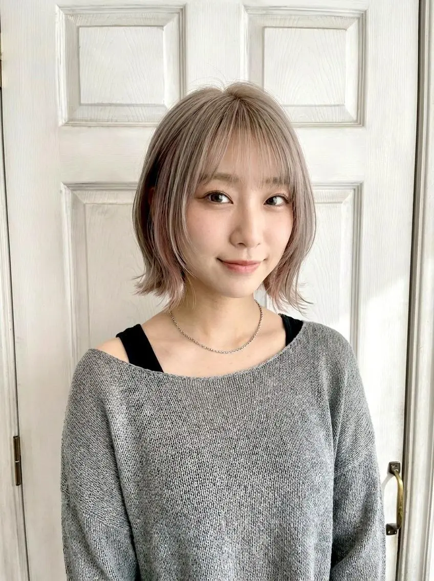 ショート ボブ くびれヘア 顔周りカット 髪質改善 韓国風ヘア Aroma hair 🌙tanakaのヘアスタイル