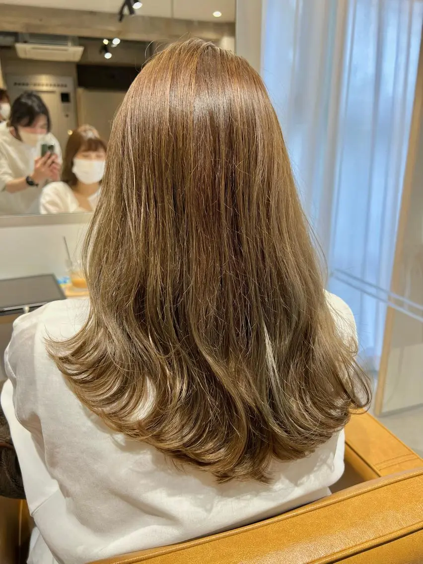 ロング カラー カット ヘアカラー 縮毛矯正×艶カラー /中村勇太のヘアスタイル