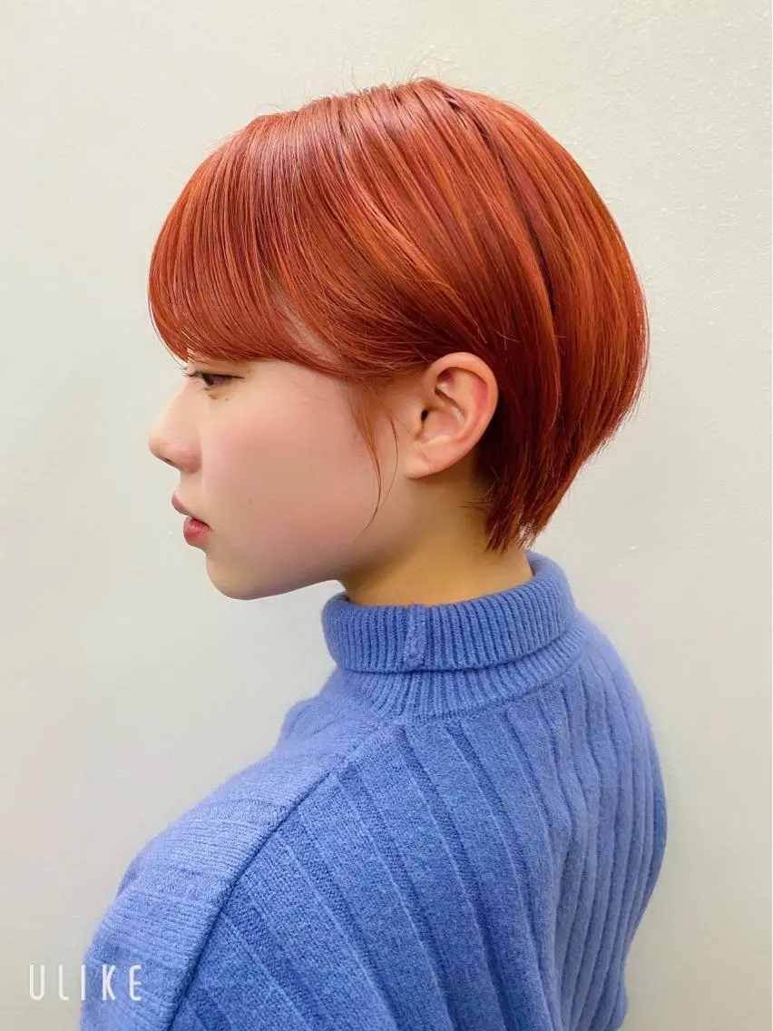 ショート カラー 似合わせレイヤー/ ケアパーマ/高倉のヘアスタイル