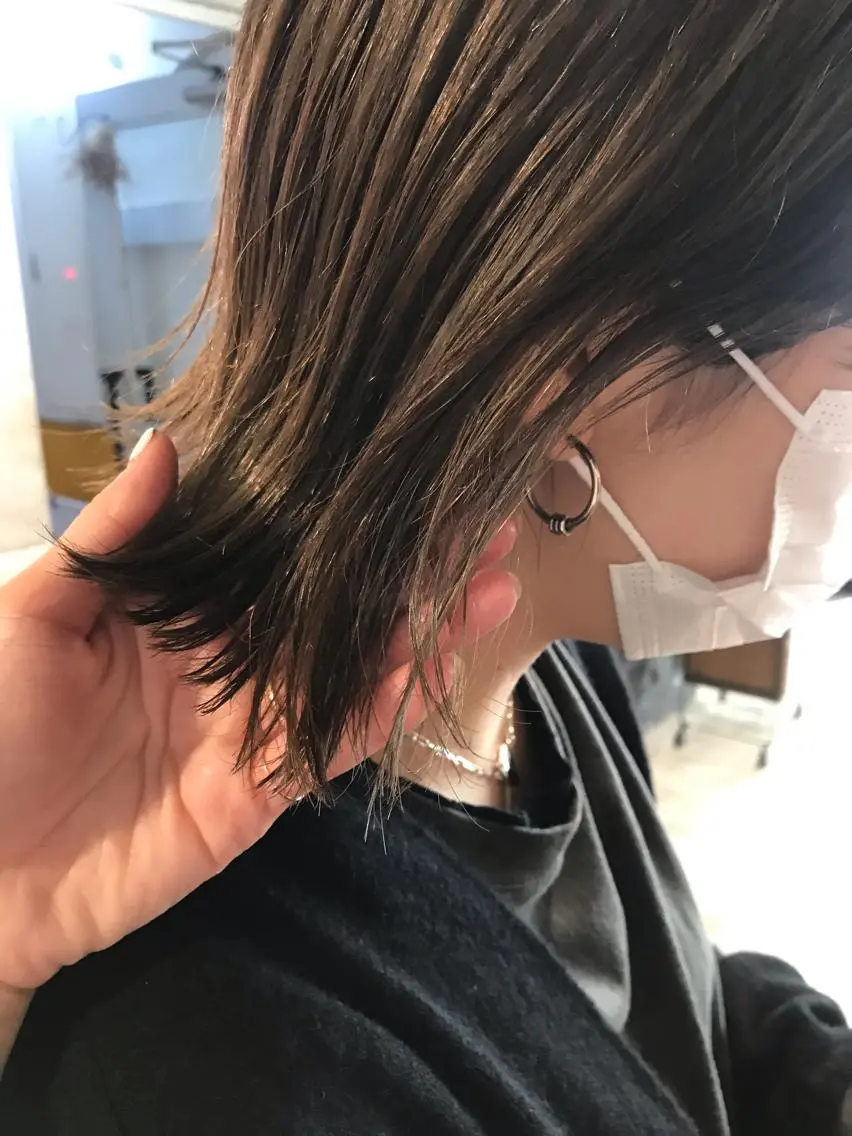 ミディアム カット ヘアカラー トリートメント ayane⭐️ボブ・ ショート・パーマのヘアスタイル