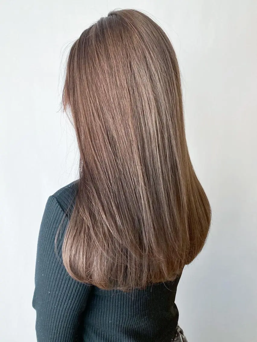セミロング カラー パーマ ヘアアレンジ ベージュカラー ブラウンカラー ブラウンベージュ ITbyALBUM 八王子店のヘアスタイル
