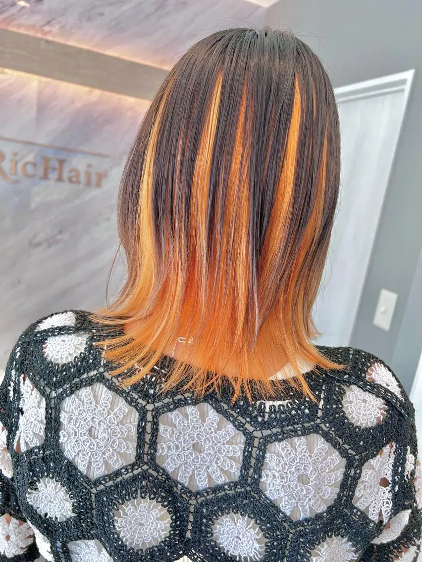 ミディアム 髪質改善 縮毛矯正 カット ヘアカラー トリートメント ブリーチ毛に縮毛矯正 ✨カラー✨山田 正幸のヘアスタイル
