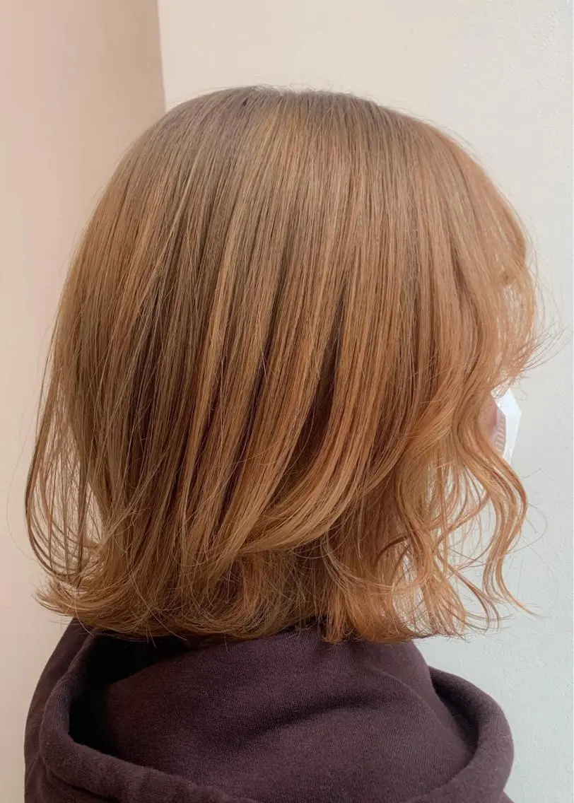 ミディアム カラー カット ヘアカラー トリートメント 村山 美空のヘアスタイル
