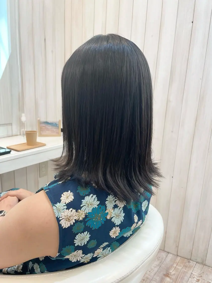 ミディアム カット 縮毛矯正 トリートメント ☘️当日OK☘️ 鍋島直大のヘアスタイル