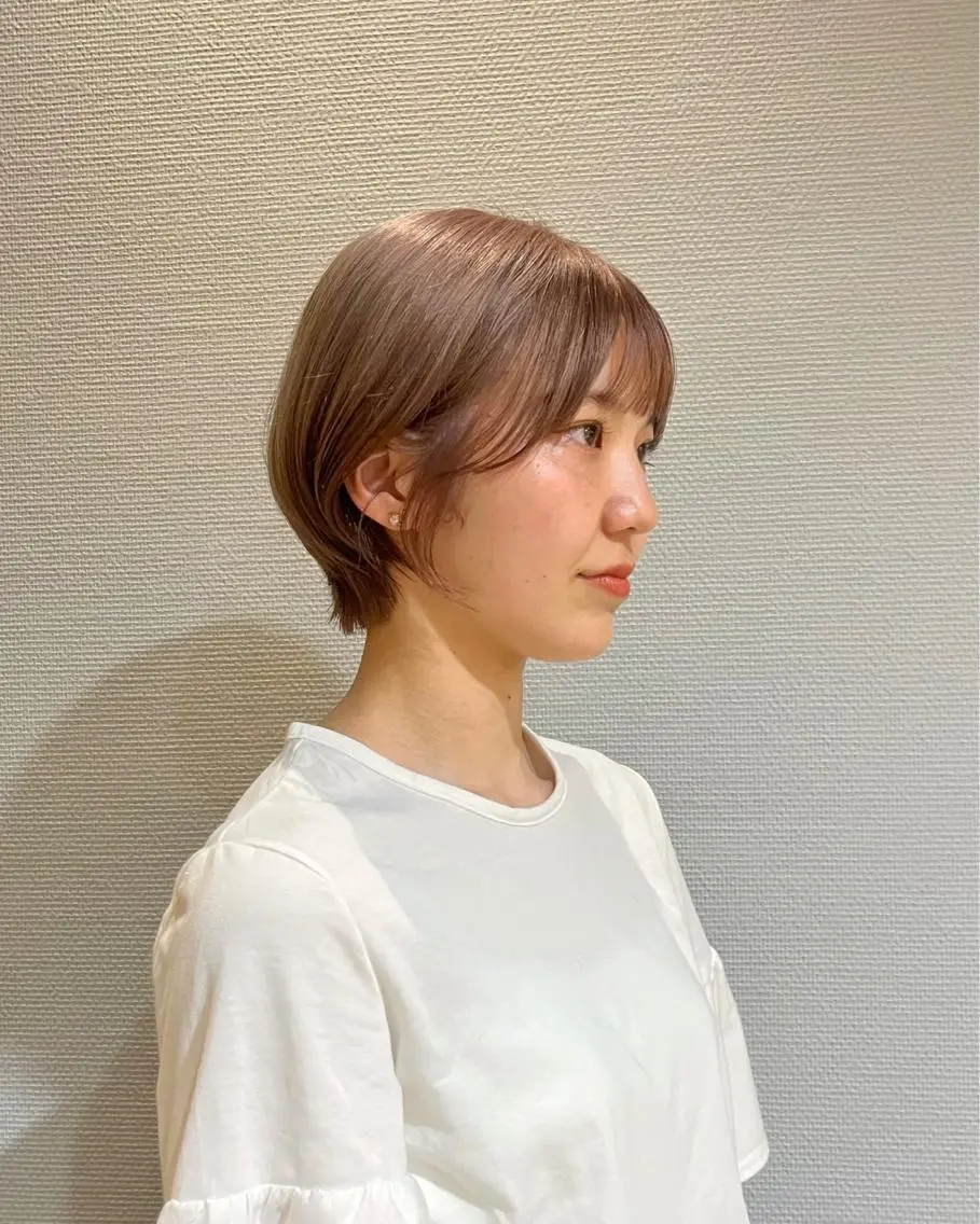ショート 丸みショート ショートヘア かわい りほのヘアスタイル